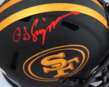 OJ Simpson Autographed 49ers Eclipse Mini Helmet- JSA W *Red Image 2