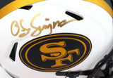 OJ Simpson Autographed San Francisco 49ers Lunar Speed Mini Helmet- JSA W *Gold Image 2