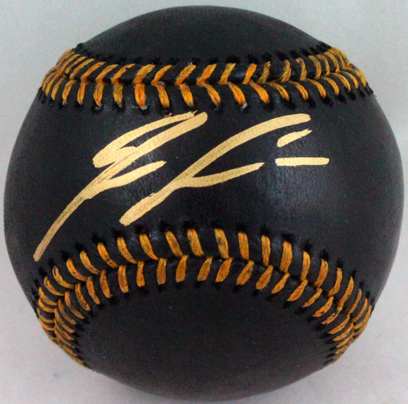 Ronald Acuna Autographed Black Rawlings OML Baseball- Beckett W *Gold