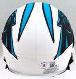 DJ Moore Autographed Carolina Panthers Lunar Speed Mini Helmet - Beckett W *Baby Blue Image 3