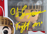 OJ Simpson Autographed USC Funko Pop Figurine #05 w/fight on-JSA W *Yellow