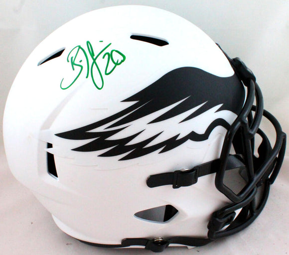 Brian Dawkins Autographed Eagles Lunar Speed F/S Helmet- Beckett W *Green Image 1