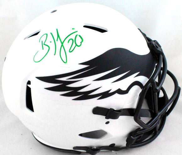 Brian Dawkins Autographed Eagles Authentic Lunar Speed F/S Helmet- Beckett W *Green Image 1