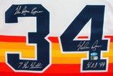 Nolan Ryan Autographed Astros Nike Rainbow Jersey w/ 3 Insc - AIV Hologram *Slvr *34
