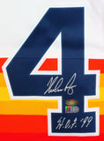 Nolan Ryan Autographed Astros Nike Rainbow Jersey w/ HOF- AIV Hologram *Slvr *4 Image 2