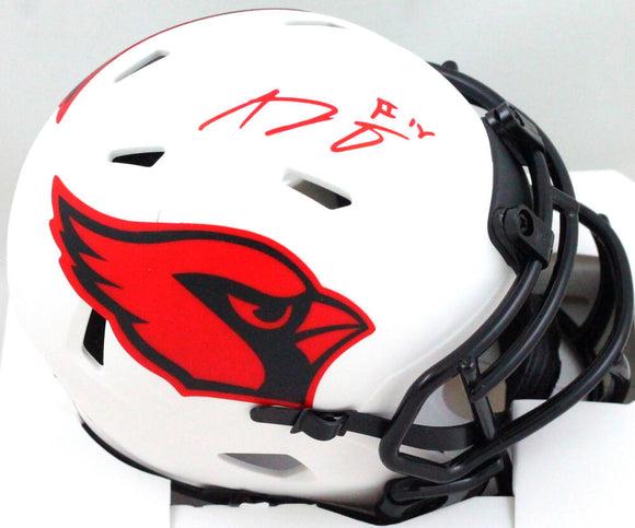AJ Green Autographed Cardinals Lunar Speed Mini Helmet- Beckett W *Red Image 1