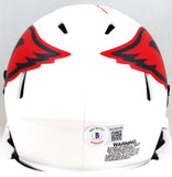 AJ Green Autographed Cardinals Lunar Speed Mini Helmet- Beckett W *Red Image 3