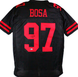 Nick Bosa Autographed Black Pro Style Jersey w/ Red Num- Beckett W *Black