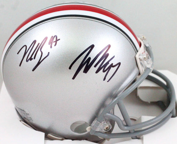 Nick Bosa Autographed Ohio State Buckeyes Logo Football- Beckett