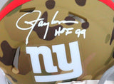 Lawrence Taylor Autographed NY Giants Camo Mini Helmet w/ HOF- Beckett W *White