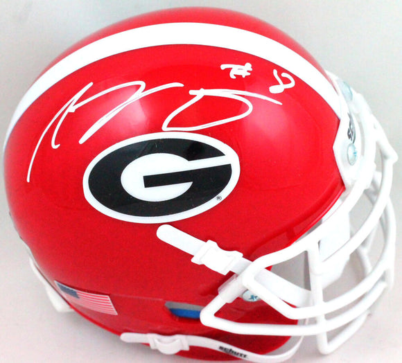 AJ Green Autographed Georgia Schutt Mini Helmet- Beckett W *White Image 1