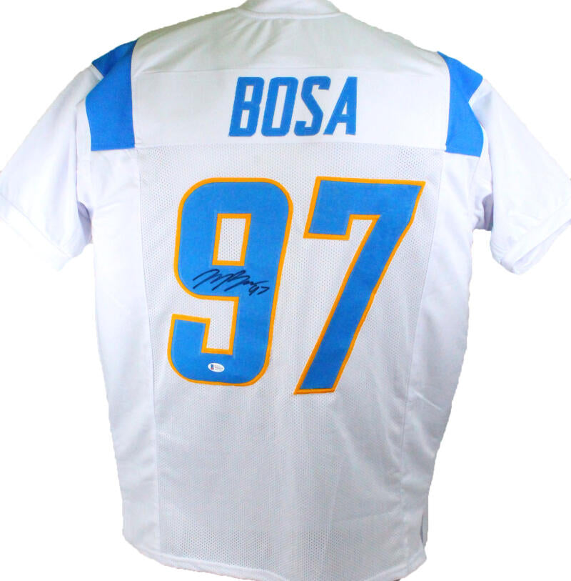 Joey Bosa Autographed White Pro Style Jersey - Beckett W Auth *9 – The  Jersey Source