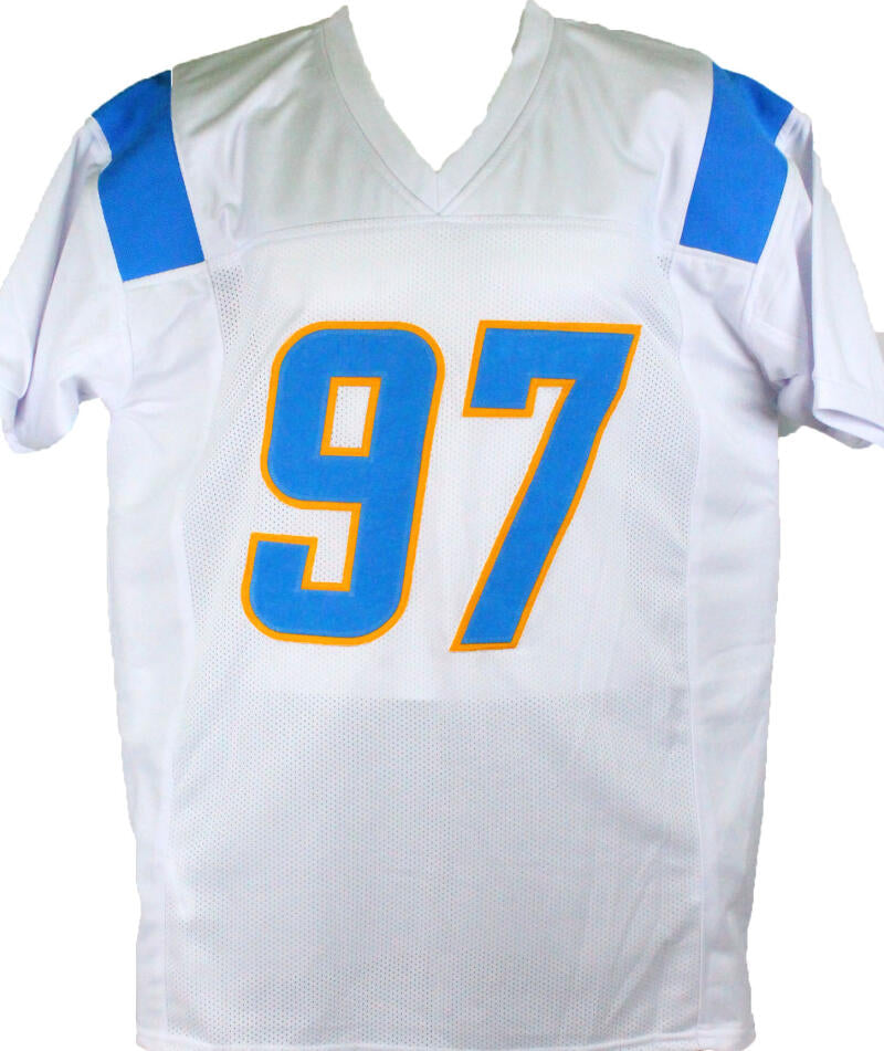 Joey Bosa Autographed Light Blue Pro Style Jersey - Beckett W Auth *9 – The  Jersey Source