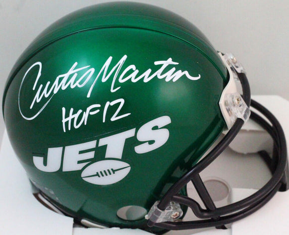 Curtis Martin Signed NY Jets 2019 TB Mini Helmet w/ HOF- PSA/DNA *White Image 1