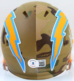 Keenan Allen Autographed LA Chargers Camo Mini Helmet- Beckett W *White