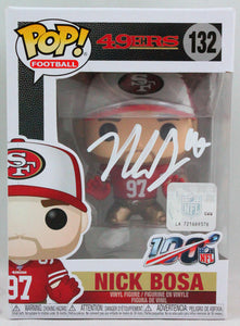 Nick Bosa Autographed San Francisco 49ers Funko Pop Figurine - Beckett Auth *White