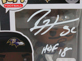 Ray Lewis Autographed Baltimore Ravens Funko Pop Figurine #152 W/HOF- Beckett W *White