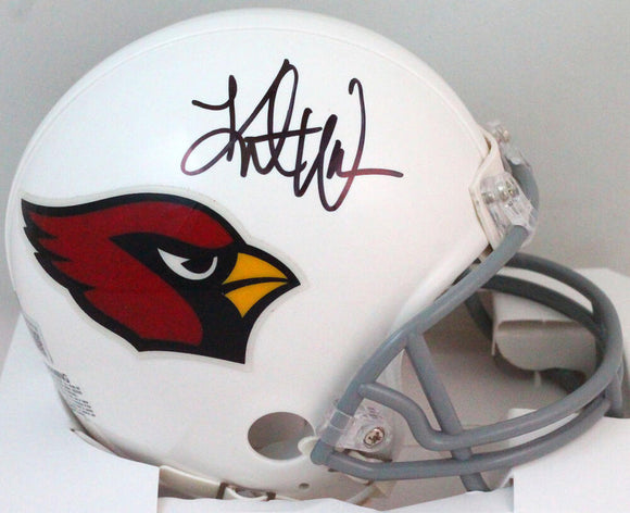 Kurt Warner Autographed Arizona Cardinals Mini Helmet-Beckett W Hologram*Black Image 1