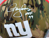 Lawrence Taylor Signed NY Giants Authentic Camo F/S Helmet w/ HOF- Beckett W *White