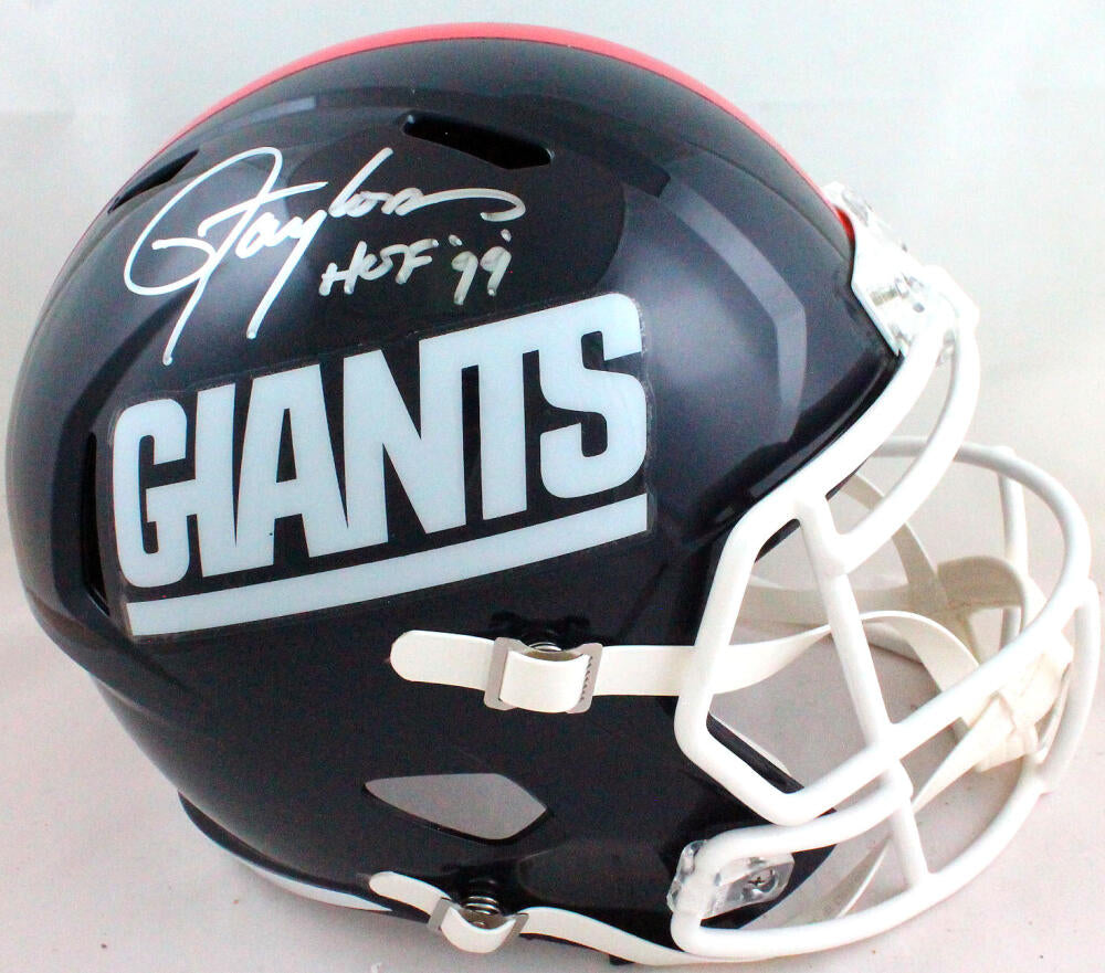 LAWRENCE TAYLOR AUTOGRAPHED HAND SIGNED NEW YORK GIANTS REPLICA HELMET -  Signature Collectibles