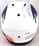 Ray Lewis Autographed Baltimore Ravens Authentic Lunar Helmet- Beckett W *Purple