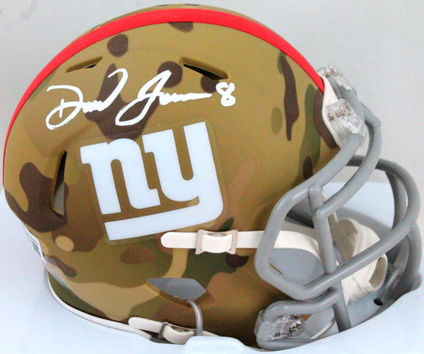 Daniel Jones Autographed New York Giants Camo Mini Helmet- Beckett W * –  The Jersey Source