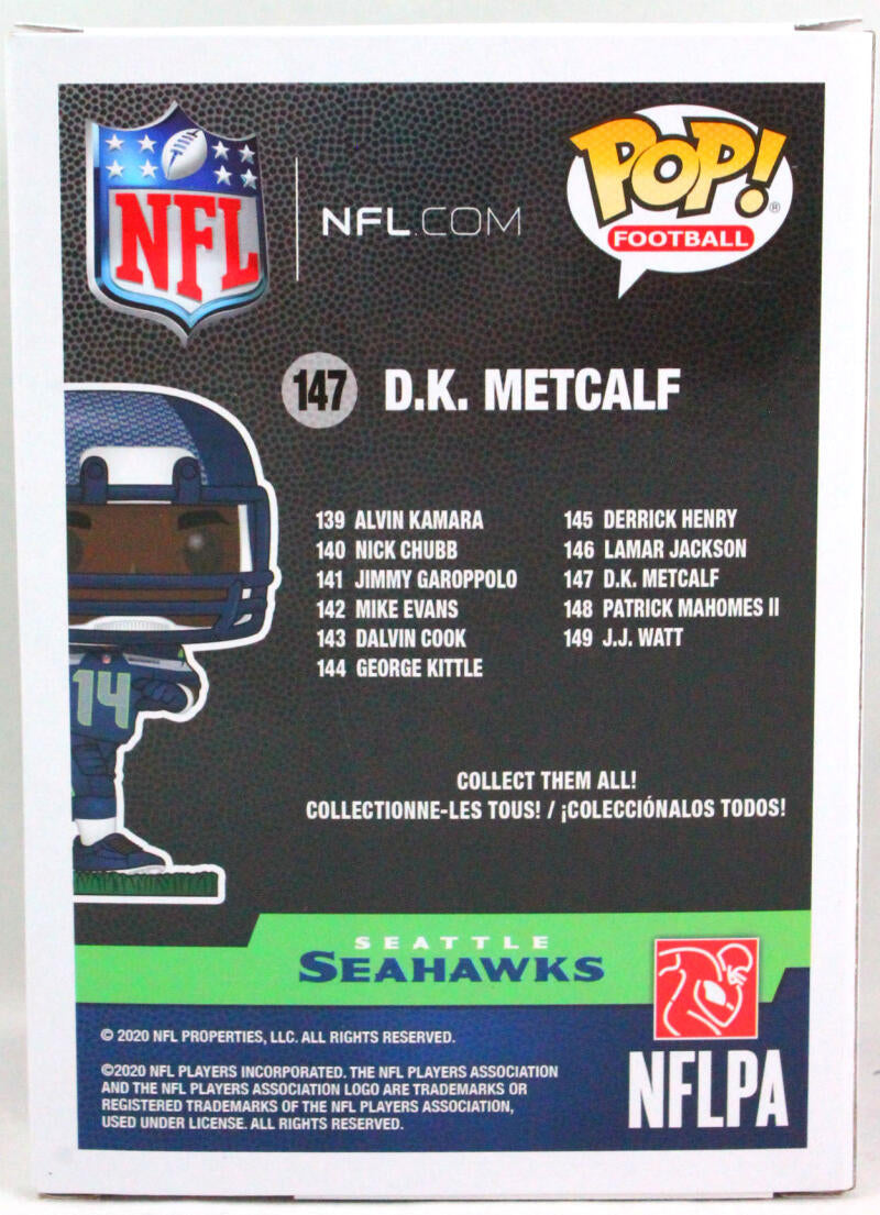 DK Metcalf Autographed Seattle Seahawks Funko Pop Figurine- Beckett W – The  Jersey Source