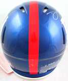 Daniel Jones Autographed F/S NY Giants Authentic Speed Helmet- Beckett W *Silver