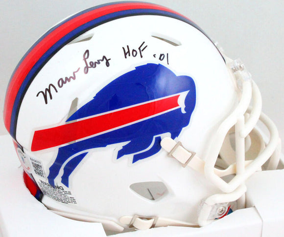 Marv Levy Autographed Bills 2021 Speed Mini Helmet w/ HOF- Beckett *Black