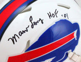 Marv Levy Autographed Bills 2021 Speed Mini Helmet w/ HOF- Beckett *Black