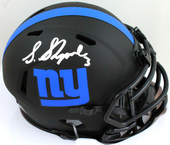 Sterling Shepard Autographed NY Giants Eclipse Speed Mini Helmet- Beckett W *White