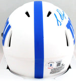 Sterling Shepard Autographed NY Giants Lunar Speed Mini Helmet- Beckett W *Blue