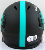Dan Marino Autographed Miami Dolphins Eclipse Mini Helmet- Beckett W *Silver