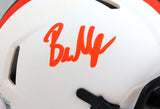 Baker Mayfield Autographed Cleveland Browns Lunar Mini Helmet - Beckett W *Orange Image 2