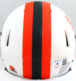 Baker Mayfield Autographed Cleveland Browns Lunar Mini Helmet - Beckett W *Orange Image 3