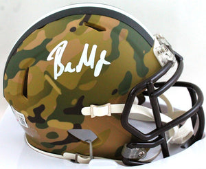 Baker Mayfield Autographed Cleveland Browns Camo Mini Helmet - Beckett W *White Image 1
