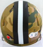 Baker Mayfield Autographed Cleveland Browns Camo Mini Helmet - Beckett W *White Image 3