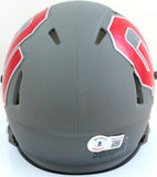 Baker Mayfield Autographed OK Sooners Amp Speed Mini Helmet- Beckett W *White
