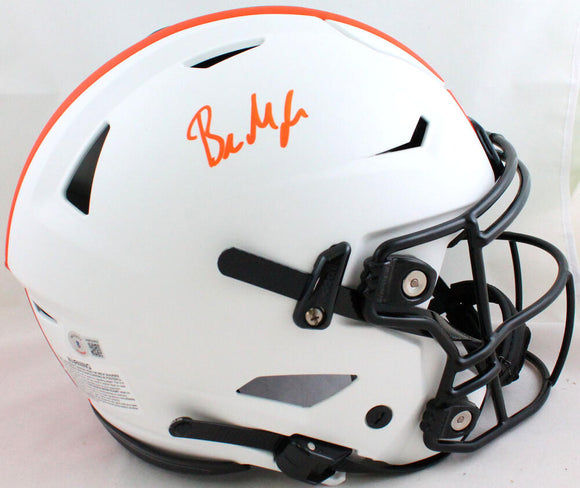 Baker Mayfield Autographed Browns Lunar Speed Flex F/S Helmet - Beckett W Holo *Orange Image 1