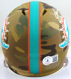 Dan Marino Autographed Miami Dolphins Camo Mini Helmet- Beckett W *White