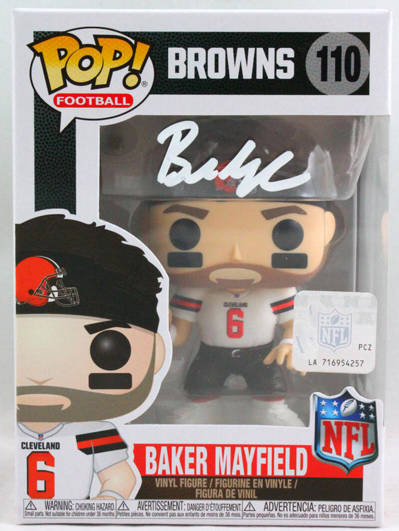 Baker Mayfield Signed Browns Funko Pop Figurine 110- Beckett W *White Image 1
