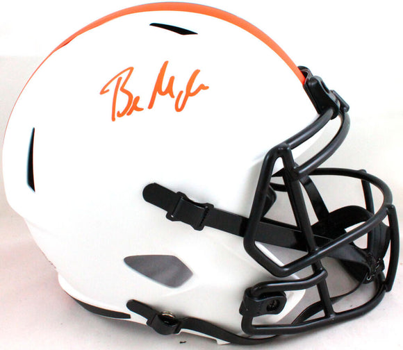 Baker Mayfield Autographed Cleveland Browns F/S Lunar Speed Helmet - Beckett W *Orange