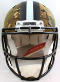 Baker Mayfield Autographed Browns Camo F/S Authentic Helmet - Beckett W *White Image 3