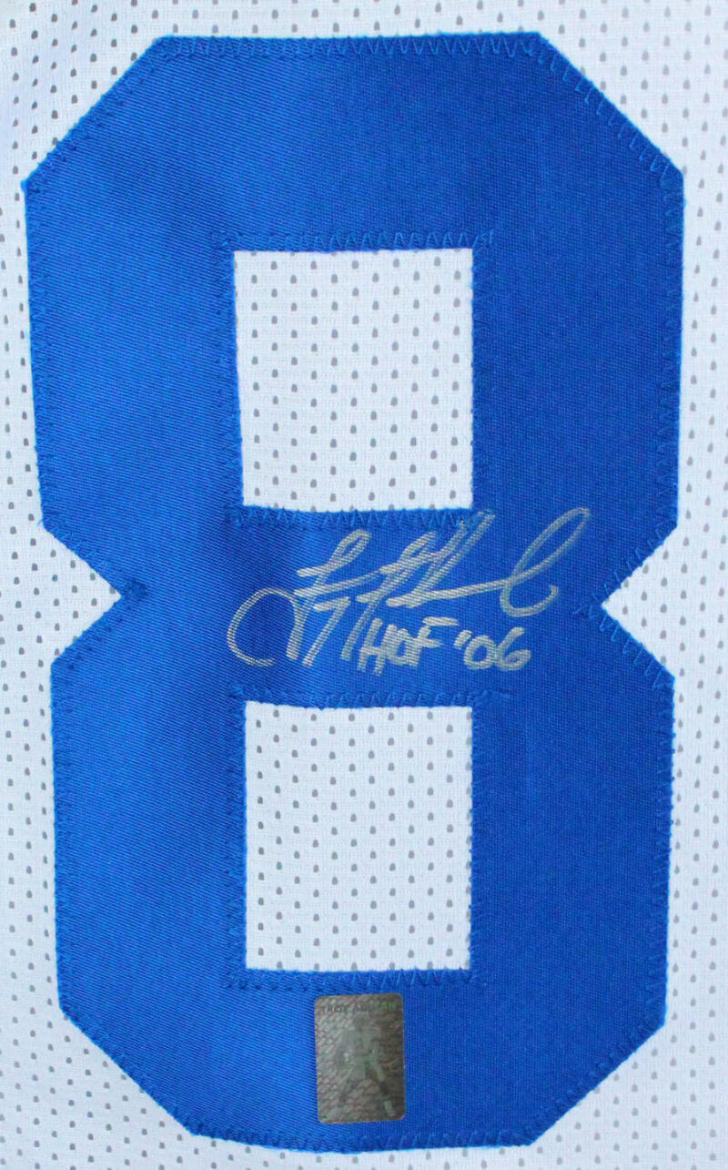 Michael Irvin Autographed Blue Pro Style Jersey w/ White Num