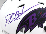 Deion Sanders Signed Baltimore Ravens Lunar Mini Helmet- Beckett W Holo *Purple