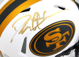 Deion Sanders Signed San Francisco 49ers Lunar Mini Helmet- Beckett W Holo *Gold