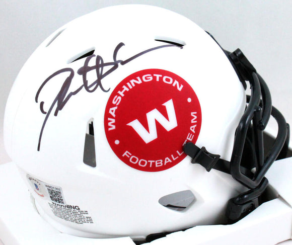 Deion Sanders Autographed WA Football Team Lunar Mini Helmet- Beckett W *Black