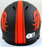 Karl Mecklenburg Autographed Denver Broncos Eclipse Speed Mini Helmet - Beckett W Auth *Orange