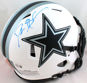 Deion Sanders Signed Dallas Cowboys Lunar Authentic F/S Helmet - Beckett W *Blue