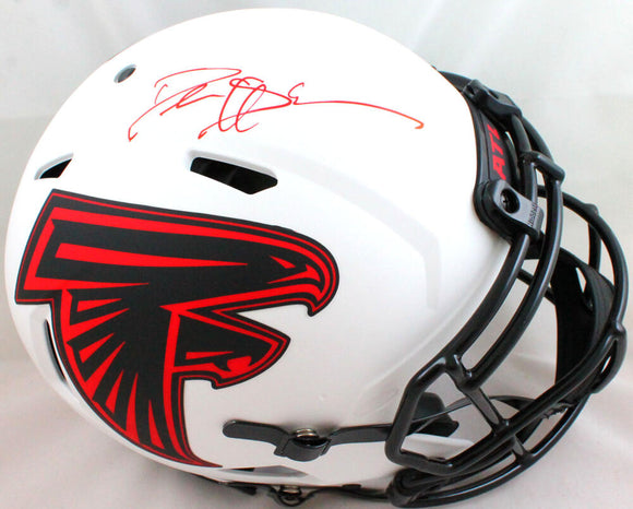 Deion Sanders Signed Atlanta Falcons Lunar Speed Authentic F/S Helmet- Beckett W *Red Image 1